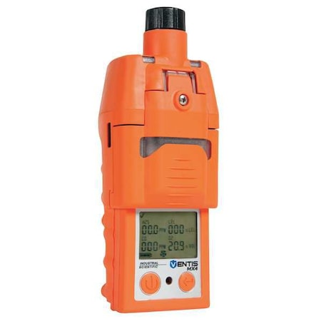 Industrial Scientific Ventis MX4 Multi-Gas Detector, IP66/IP67, Audible, Vibrating, Visual, LCD with Backlight VTS-K5232111101