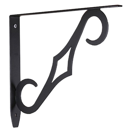 John Sterling Shelf Bracket, 9 3/4 In, Black RP-0090-10BK