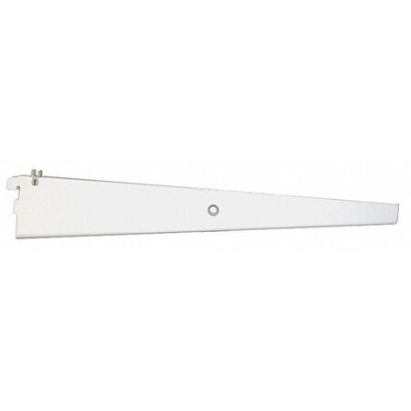 Zoro Select 20 IN White Dual-Trak Shelf Bracket 0123-20WT