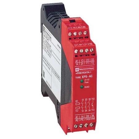 Schneider Electric Safety Monitoring Relay, 120VAC, 7.0VA XPSAC3421P