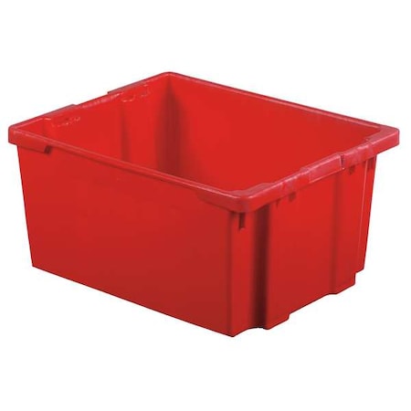 Lewisbins Stack & Nest Bin,  Red,  Plastic,  30 1/8 in L x 24 in W x 15 1/8 in H,  70 lb Load Capacity SN3024-15 Red
