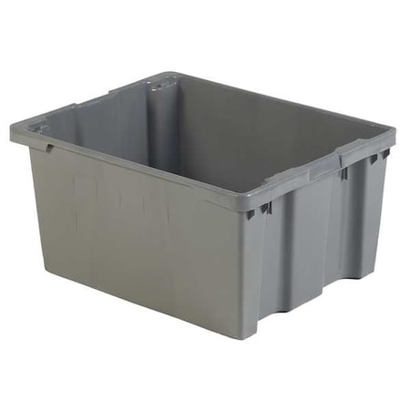 Lewisbins Hang & Stack Storage Bin, Plastic, Gray, 15 1/8 in H, 24 in W, 30 1/8 in L SN3024-15 Gray