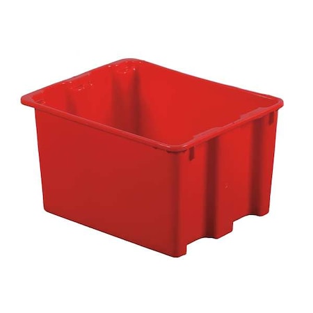 Lewisbins Hang & Stack Storage Bin, Plastic, Red, 12 in H, 17 in W, 21 in L SN2117-12 Red