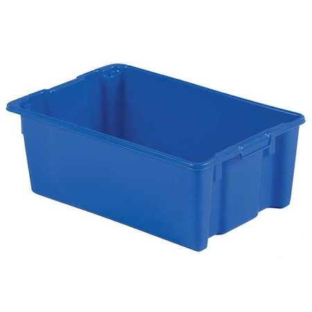 Lewisbins Hang & Stack Storage Bin, Plastic, Blue, 10 1/2 in H, 18 3/4 in W, 28 1/2 in L SN2818-10 Blue