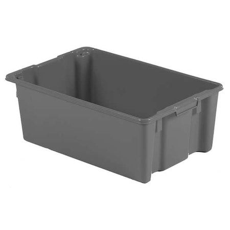Lewisbins Hang & Stack Storage Bin, Plastic, Gray, 10 1/2 in H, 18 3/4 in W, 28 1/2 in L SN2818-10 Gray