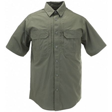 5.11 Tactical Shirt, 35% Cotton, 65% Polyester, Button, 4 Pocket(s), Olive Green, 2XL 71175ABR-190-2XL
