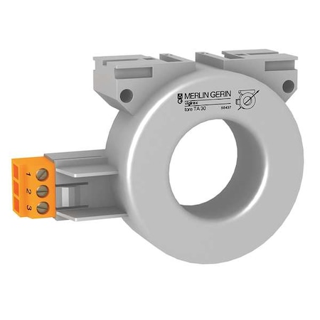 SCHNEIDER ELECTRIC Ground Fault Sensor, Toroid, 30 mm, 65A 50437