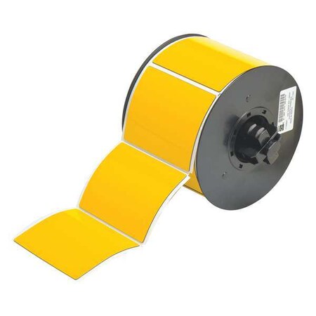 Brady Raised Panel Label, Yellow, Labels/Roll: 125 B30EP-177-593-YL