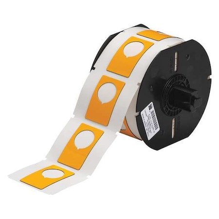 Brady Raised Panel Label, Yellow, Labels/Roll: 180 B30EP-168-593-YL