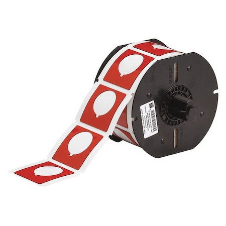 Brady Pre-Cut Label Stock Roll, Red, Gloss B30EP-169-593-RD