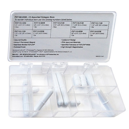 Sp Scienceware SPINBOX, STIRRING BAR, PTFE, ASST, PK12 F37182-0000