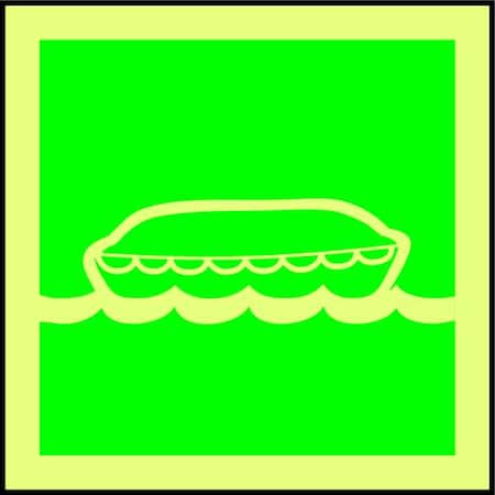 Accuform IMO (International Maritime Organization) Safety Sign, 6" Height, 6" Width, Plastic, Square MLMR100GX