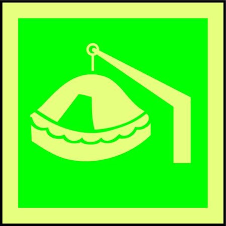 Accuform IMO (International Maritime Organization) Safety Sign, 6" Height, 6" Width, Plastic, Square MLMR106GX