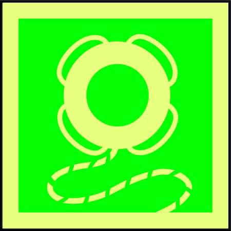 Accuform No Header, Pictogram Only, 6" W x 6" H, Square, Plastic MLMR114GX