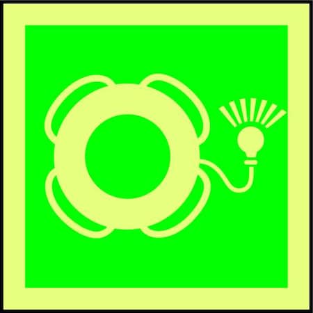 Accuform No Header, Pictogram Only, 6" W x 6" H, Square, Polyester MLMR116GE