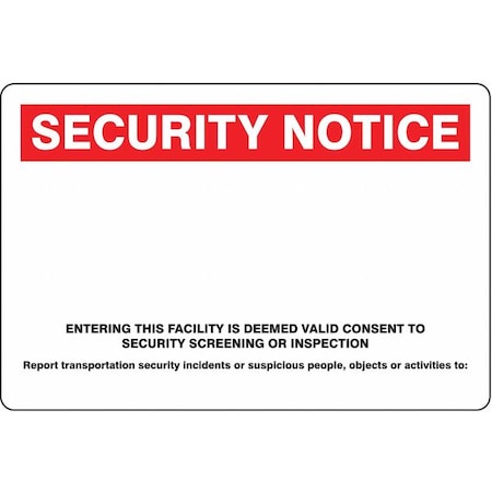 Accuform MARSEC Sign Kit, 24 in Height, 36 in Width, Galvanized Steel, Vinyl, Rectangle, English MASE530