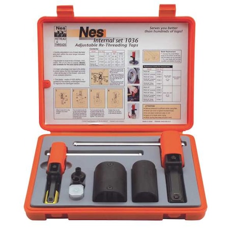 Zoro Select Thread Repair Kit, Internal 7/8 in to 2 5/8 in Thrd Sz, Steel, Steel NES1036