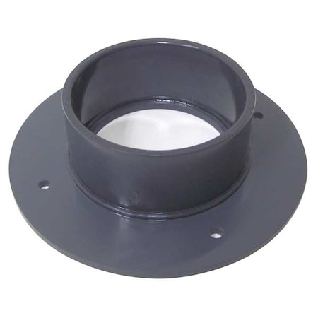 Plastic Supply Flange Adapter, 4 in Duct Dia, Type I PVC, 8-1/2" L, 3-1/4" H PVCF04