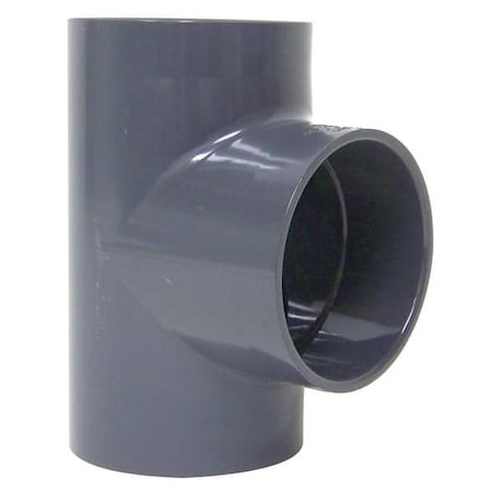 Plastic Supply Duct Tee, 4 in Duct Dia, Type I PVC, 8-7/8" L PVCT04