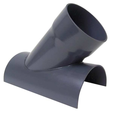 Plastic Supply 8-10"dia 17.25"L 45 Degrees  PVC In Cut Y Branch, 10 in x 8 in Duct Dia, 17-1/4" L PVCSW10X08