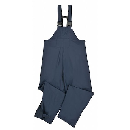 Gamehide Rain Bib Overall, PVC, 32 1/2 in Inseam, 52-54 in Waist, 0.5 mm Thickness, Blue, 4XL PEB NV 4X