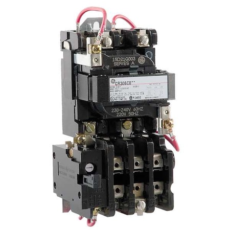 Ge Magnetic Motor Starter, Non-Reversing, 480V AC, 3 P CR306C004