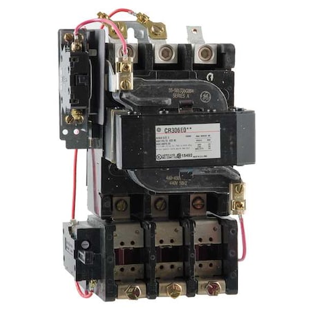 Ge Magnetic Motor Starter, Non-Reversing, 480V AC, 3 P CR306E004