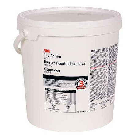3M Fire Barrier Mortar, 5 gal., Off-White MORTAR-28LB*