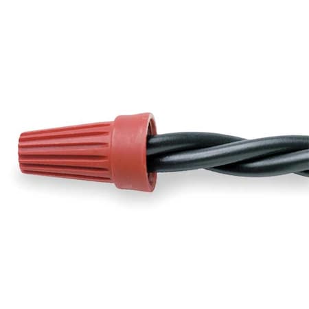 Buchanan Twist-On Wire Connector, 8 AWG Max, Red, Polypropylene Insulation, 600 V, 100 PK WT6-1