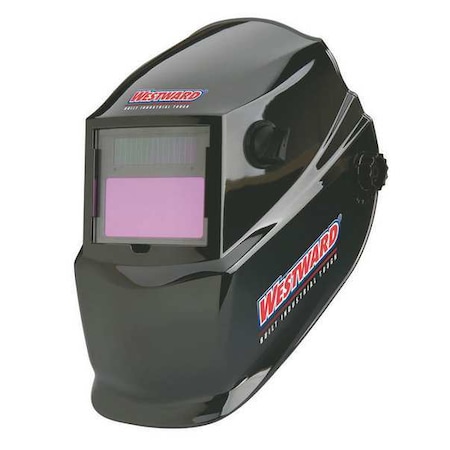Westward Auto Dark Welding Helmet, 4, 9-13, Black 6VKF5