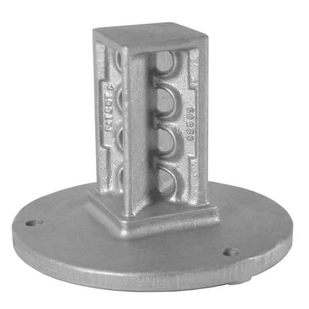 Designovations Anchor for Square Post, Square, , Cast iron Silver, 2" D S200S