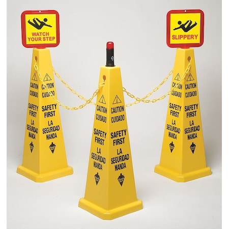 Tough Guy Cone Kit, 26 in H, 10 9/10 in W, Plastic, Cone, English, Spanish, 6VKR8 6VKR8