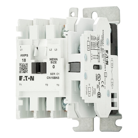 Eaton Cutler-Hammer 120VAC Non-Reversing Magnetic Contactor 3P 18A NEMA 0 CN15BN3AB