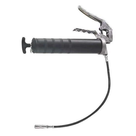 Lincoln Industrial Grease Gun, Pistol Grip Handle, Flex Hose, 56 Strokes per oz, Bulk/Cartridge, Black G113
