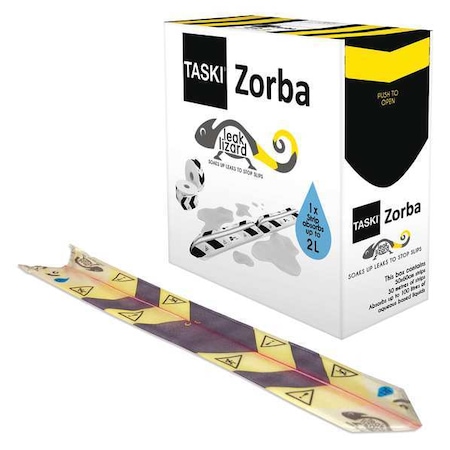 Diversey Sorbent Roll, 67 5/8 oz, 4 1/8 in x 100 ft, Universal, Black, Yellow, Polypropylene D7523269