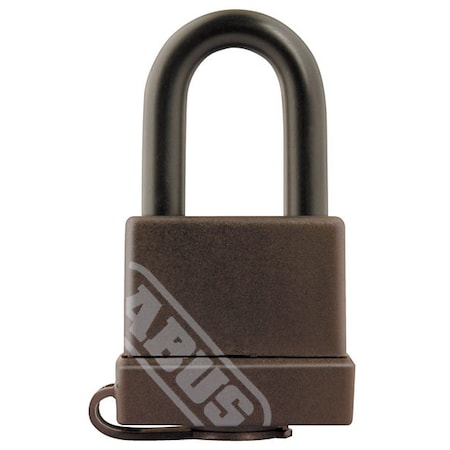 Abus Padlock, Keyed Alike, Standard Shackle, Square Brass Body, Steel Shackle, 9/16 in W 70/35 KA