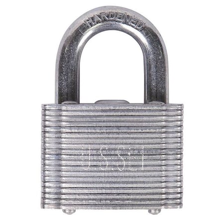 Abus Padlock, Keyed Different, Standard Shackle, Square Steel Body, Steel Shackle, 13/16 in W 41USG/45 KD
