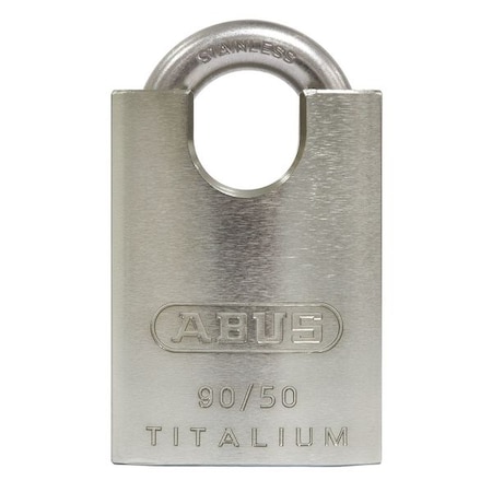 Abus Lockout Padlock, Keyed Alike, Aluminum, Silver, 7/8 in Shackle Height, 2 in Body Width 90RK/50 KA