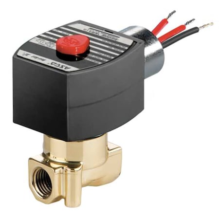 REDHAT 120V AC Brass Solenoid Valve, Normally Closed, 1/8 in Pipe Size EF8262H014