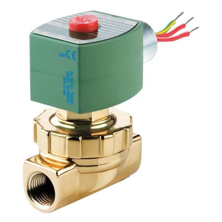Asco Solenoid Valve, 2-Way, 2-Position, Normally Closed, 3/4 in Pipe Size, 24V AC, Diaphragm, Piston 8220G409