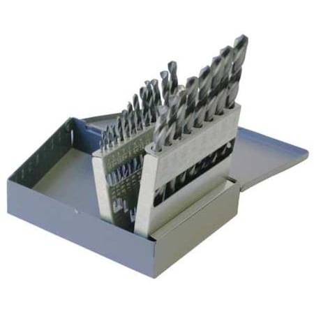 Chicago-Latrobe 21PC 135 Degree Heavy-Duty Jobber Length Drill Set Chicago-Latrobe 150ASP-TC TiCN HSS 1/16-3/8x1/64 43639