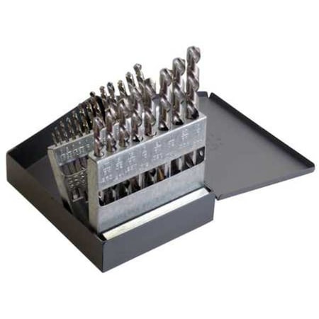 Chicago-Latrobe Left-Hand Helix Jobber Length Drill Set Chicago-Latrobe 150L Bright HSS LHS/LHC, 21-Piece 69882