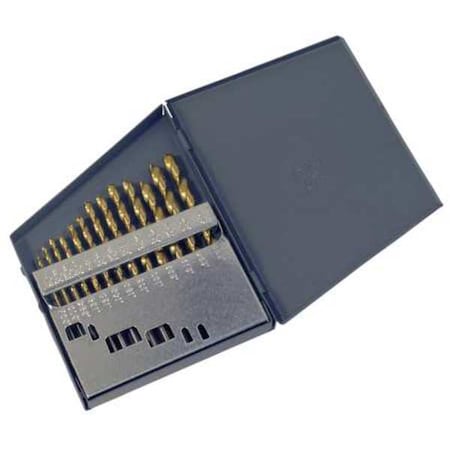 Chicago-Latrobe 13PC 135 Degree Heavy-Duty Cobalt Jobber Length Drill Set Chicago-Latrobe 550-TN TiN HSS-CO 1/16-1/4x1/64 69891
