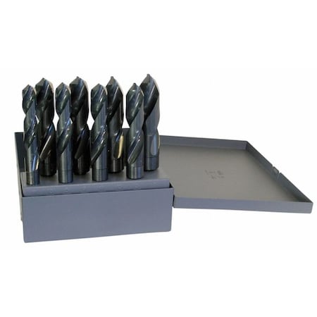 Chicago-Latrobe 8PC 1/2 Reduced Shank Silver & Deming Drill Set Chicago-Latrobe 190F Steam Oxide HSS 9/16-1IN 69859