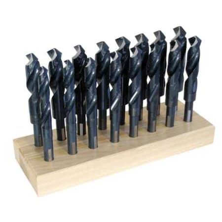 Chicago-Latrobe 16PC 1/2 Reduced Shank Silver & Deming Drill Set Chicago-Latrobe 190F Steam Oxide HSS 17/32-1IN 69849