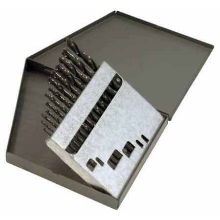 Chicago-Latrobe 13PC 135 Degree Heavy-Duty Jobber Length Drill Set Chicago-Latrobe 150ASP Steam Oxide HSS 1/16-1/4x1/64 69847