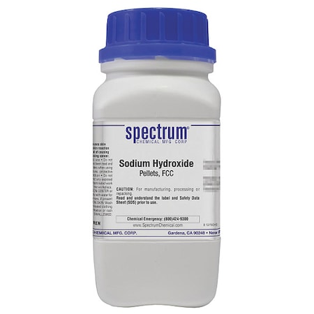 Spectrum Chemical NaOH, Pellets, FCC, 500g S1303-500GM