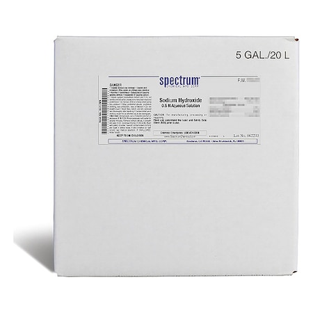 Spectrum Chemical NaOH, 0.5 N Aqs Sltn, 20 S-360-20LT