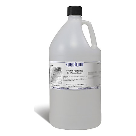 Spectrum Chemical NaOH, 0.5 N Aqs Sltn, 4L, Pls S-360-4LTPL