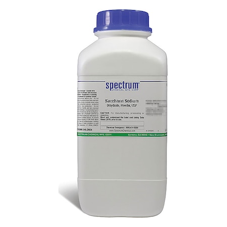 Spectrum Chemical Saccharin Sodm, Dihydrate, Pwdr, USP, 2.5kg SO200-2.5KG